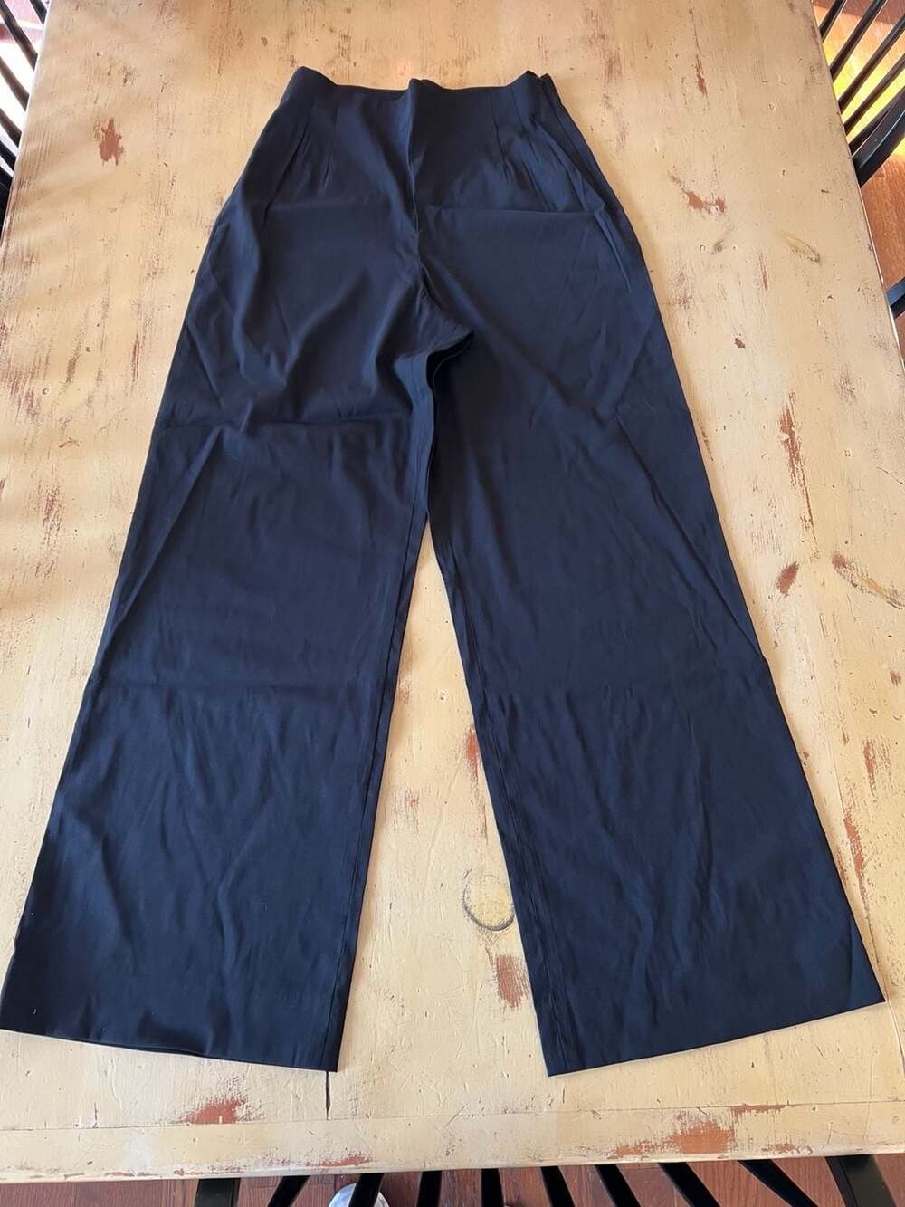 Emanuel Emanuel Ungaro Black High-Rise Wide Leg Trousers Size 10